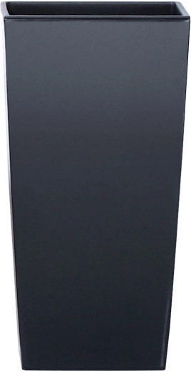 Pot de fleurs Urbi Square Matt avec insert 19,5 × 19,5 × 37,5 cm anthracite