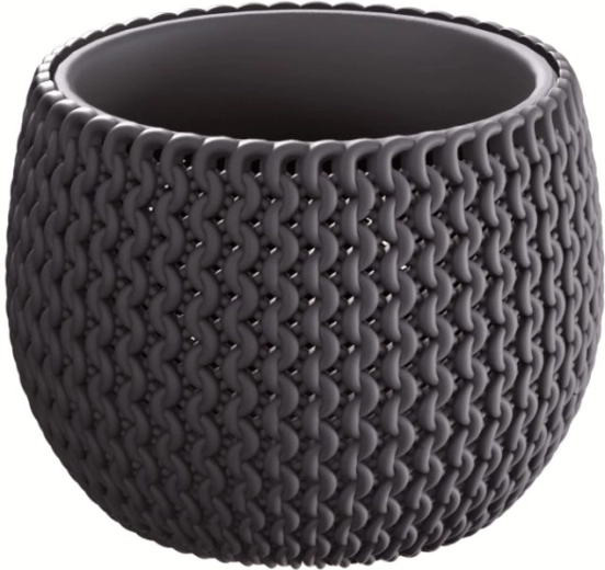 Cache-pot Splofy Bowl avec insert 18 cm – anthracite