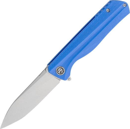 Couteau de poche Petrified Fish Forward D2, G10 bleu, stonewash 9 cm