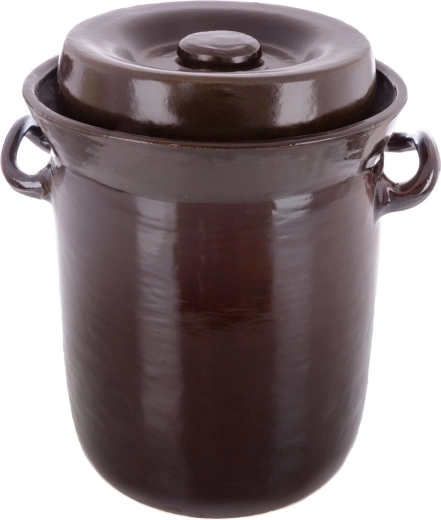 Pot de fermentation en céramique (choucroute) 15 l avec couvercle