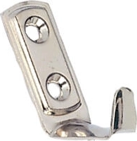 Petit crochet de mobilier 25 × 40 mm, nickel, lot de 20 pièces