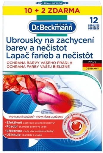 Capteur de couleurs et d’impuretés en microfibres DR. BECKMANN, 12 pcs
