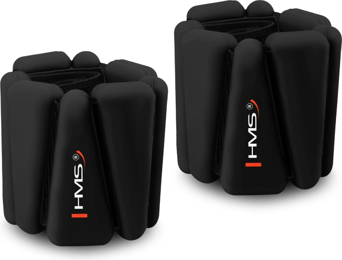 Poids en silicone pour poignets et chevilles HMS SNK01 2 × 0,5 kg – noir