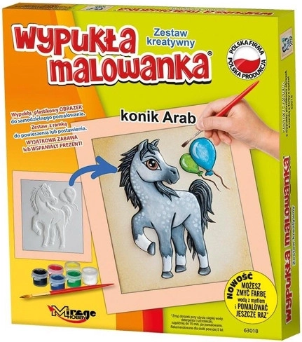 Peinture en relief – petit cheval arabe