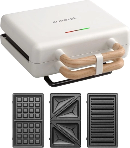 Sandwichmaker 3-en-1 Concept SV3090 blanc