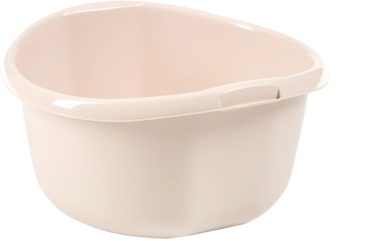 Bassine en plastique avec poignées 20 l beige clair