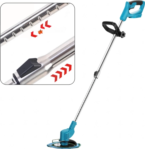 Désherbeur de gazon sur batterie – ensemble performant avec lames interchangeables