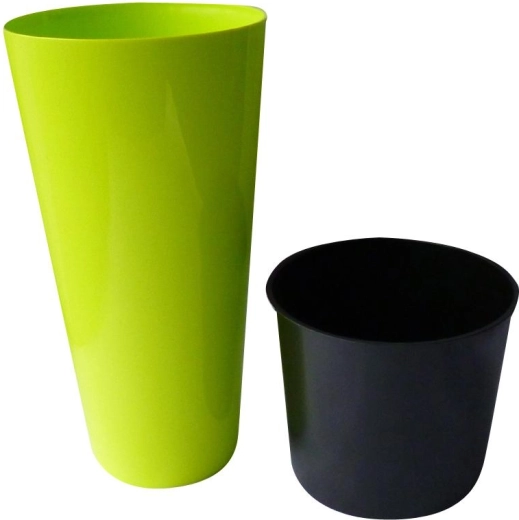 Pot de fleurs Tubus Slim, vert citron