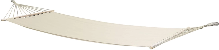 Hamac Samba écru avec barre d’écartement en bois