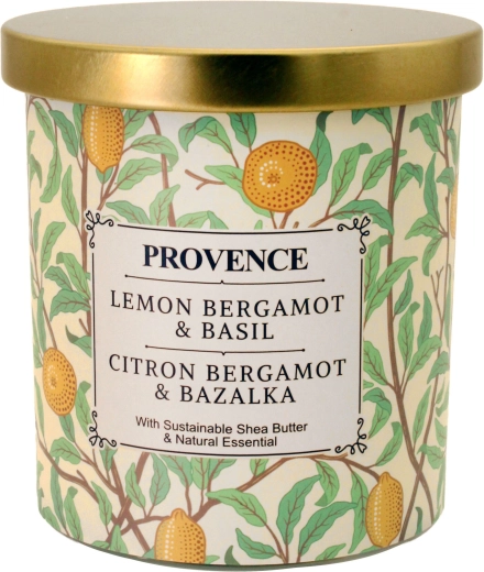 Bougie parfumée en verre bergamote et basilic 30 h