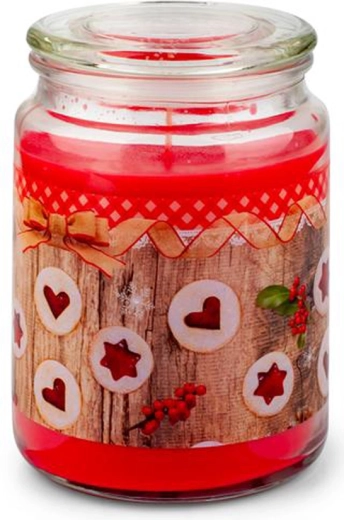 Bougie parfumée en verre PROVENCE petits sablés de Noël 95 h