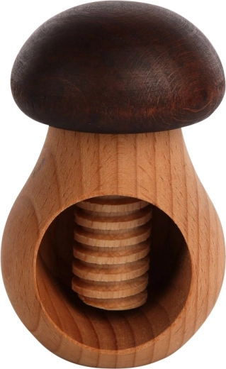 Casse-noix en bois en forme de champignon