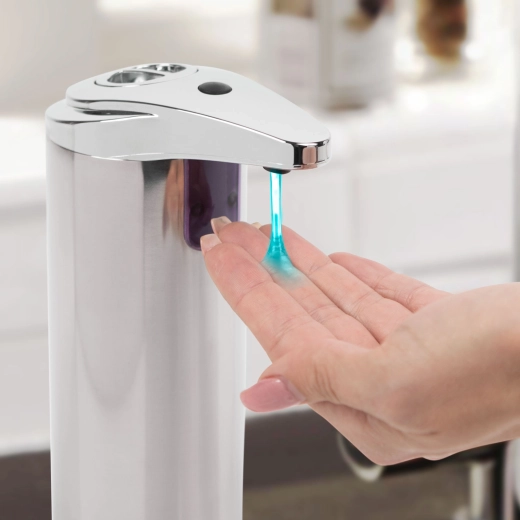 Distributeur automatique de savon sans contact 220 ml chromé