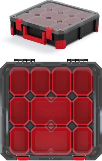 Organiseur Titan avec 10 compartiments 390 × 390 × 110 mm