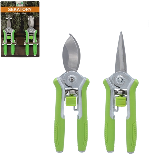 Lot de 2 sécateurs de jardin 16,5 cm