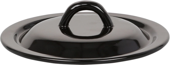 Couvercle émaillé 16 cm noir Silesia Rybnik