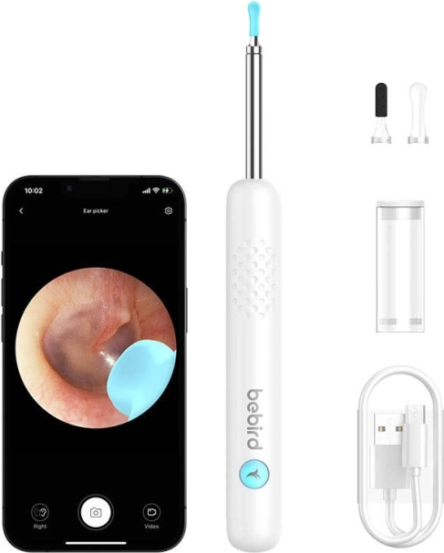 Bebird R1 otoscope avec caméra pour le nettoyage des oreilles – blanc
