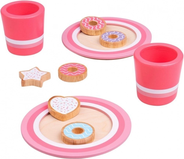 Bigjigs Toys set de biscuits en bois avec lait