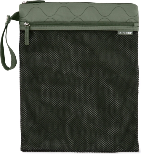 Pochette imperméable SKIP HOP Grab & Go, vert sombre, 30 × 38 cm