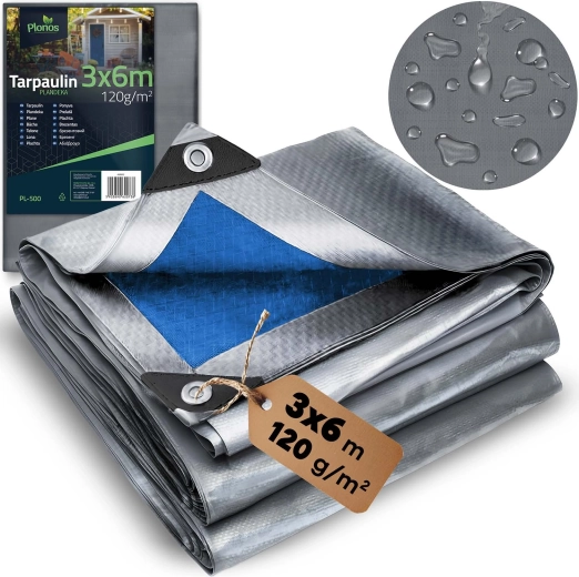 Bâche en HDPE 300 × 600 cm 120 g/m² – résistante à l’eau, au gel et aux UV