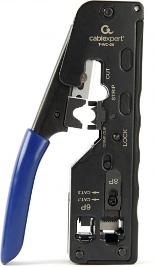 Pince à sertir universelle pour connecteurs RJ45/RJ12/RJ11 (pass-through)