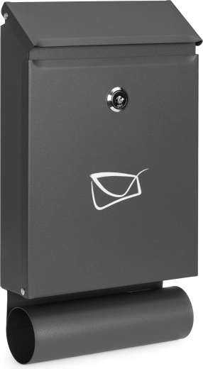 Boîte aux lettres murale avec porte-journaux en acier galvanisé, anthracite ModernHome