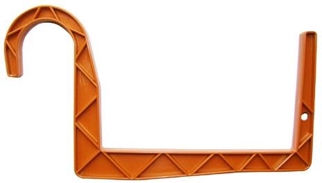 Support suspendu rond pour jardinières 11 × 12 cm, plastique, blanc