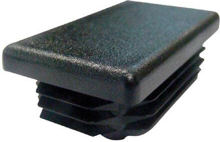 Bouchon rectangulaire 60 × 40 mm en LDPE, noir (10 pcs)