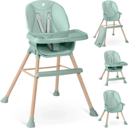 Nukido Tilo chaise haute verte 3 en 1