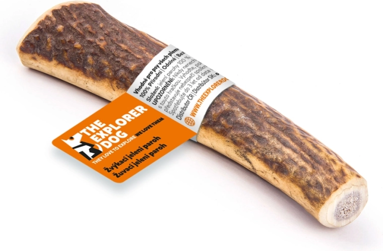 Bois de cerf à mâcher pour chiens – dur, taille S, Explorer Dog