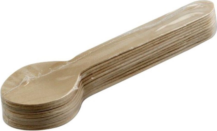 Cuillères jetables en bois 160 mm (10 pcs)