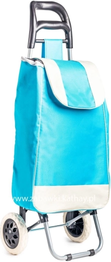 Sac de courses à roulettes bleu clair - 1 pièce