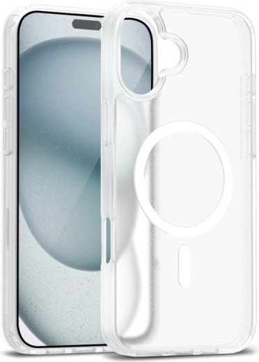 Crong Hybrid Matte Magnetic coque avec MagSafe pour iPhone 17, blanche