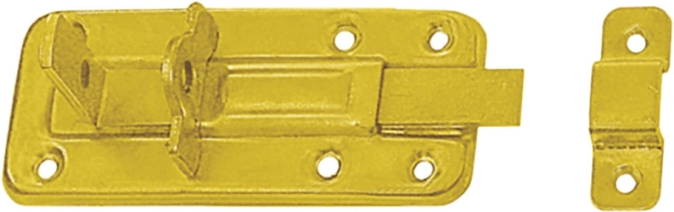 Pênes à verrou pour volets et portes 120 × 45 × 1,0 mm, acier zingué jaune