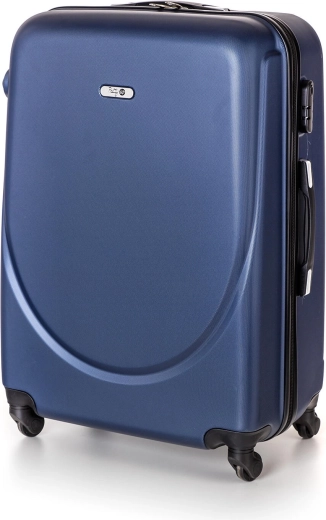 Valise rigide de voyage en ABS, 91 l, bleue, taille L
