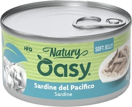 Oasy Natury Soft Jelly sardine 85 g – aliment complémentaire pour chats adultes