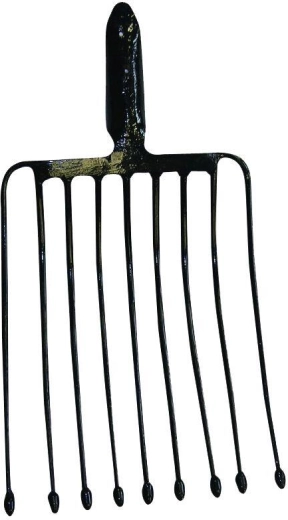 Fourche à pommes de terre à 9 dents sans manche