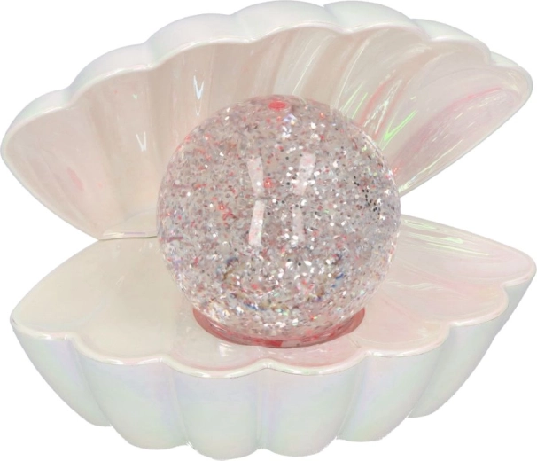 Lampe décorative blanche avec perle scintillante LED