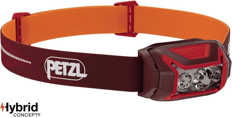 Petzl Actik core red lampe frontale rechargeable, rouge