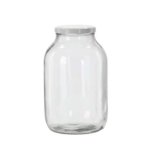 Bocal de stérilisation 4 l avec couvercle vissé blanc