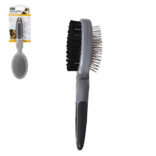 Brosse double face pour chiens et chats 24 × 6,5 cm