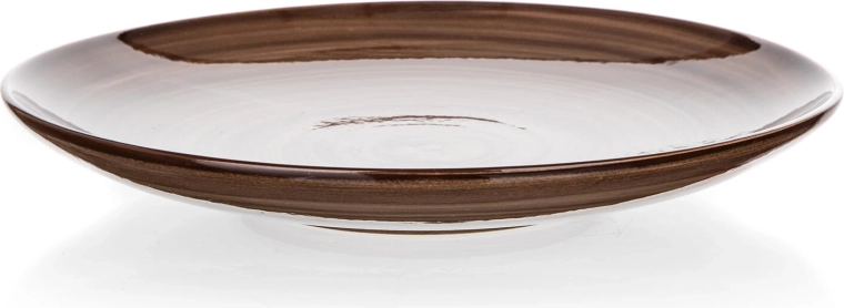 Assiette plate en céramique 27 cm Palas marron