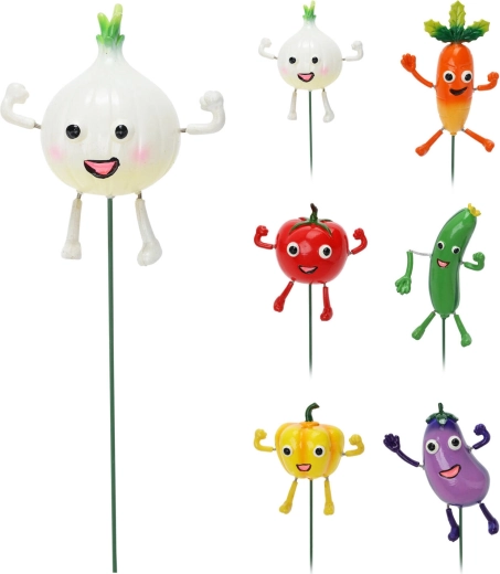 Piquet décoratif de jardin Légumes 68,5 cm – assortiment de 6 types