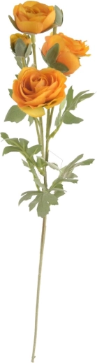 Fleur artificielle renoncule (Ranunculus) jaune 66 cm
