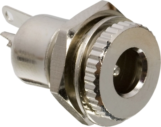 Prise DC métallique encastrable 5,5 × 2,5 mm