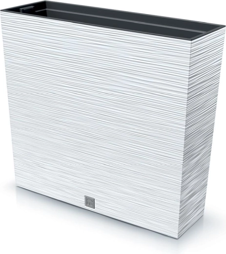 Jardinière Furu Case T 77 cm blanche avec insert intérieur