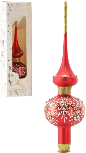 Pointe rouge pour sapin de Noël - 1 pièce