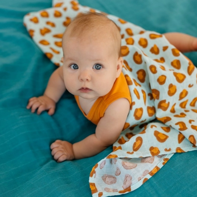 Tommy Lise langes en mousseline Blue Leopard ensemble de 2 pcs