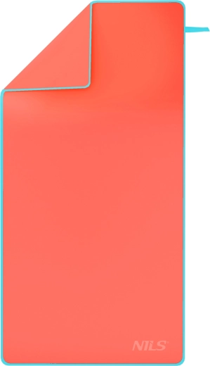 Serviette en microfibre à séchage rapide NILS Camp NCR11, corail/bleu-vert