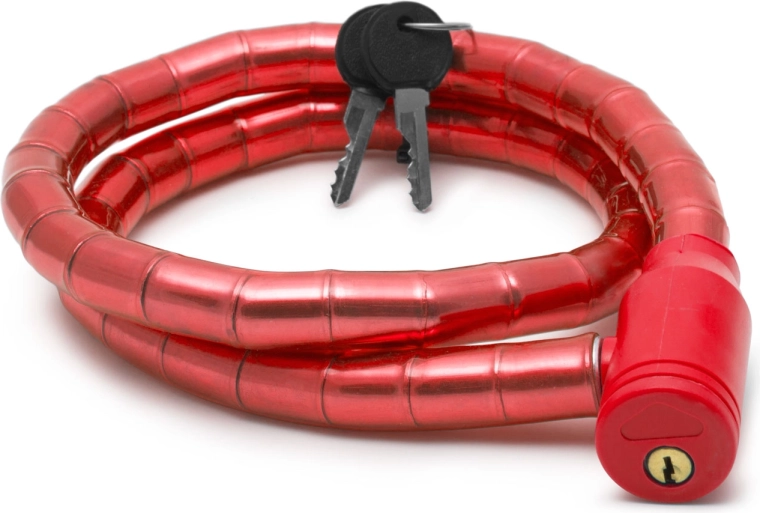 Antivol câble pour vélo – Rouge